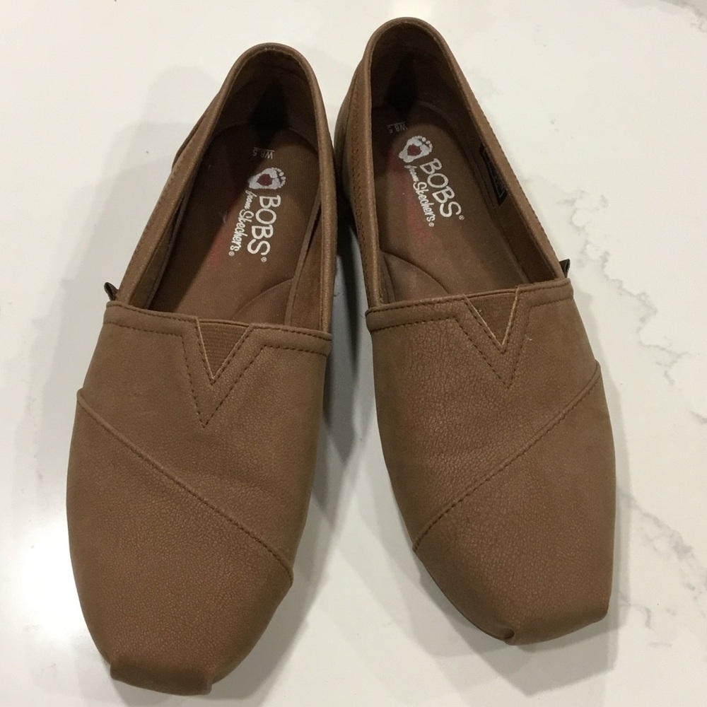 Skechers BOBS Brown Slip-On Casual Loafers, 8.5M